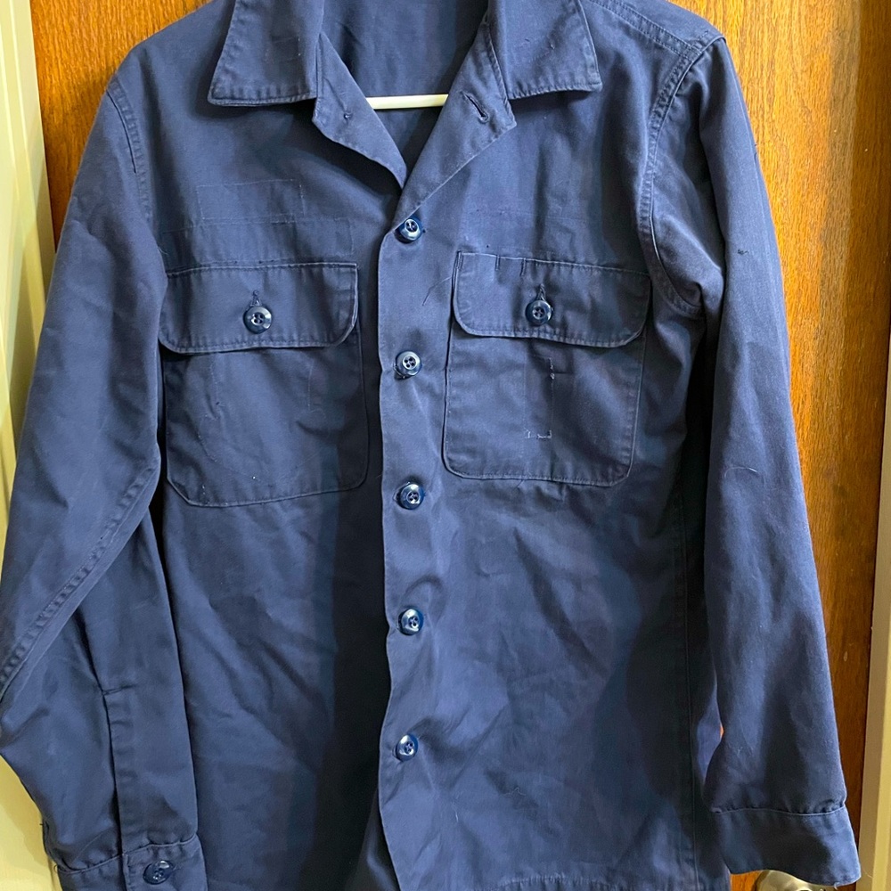 US Air Force Sateen OG 107 Shirt Long Sleeve DSA 100-67-C-4195 sz. 33 x 15 1/2